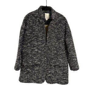 Anthropologie Elevenses Minka Tweed Jacket Blazer Size S